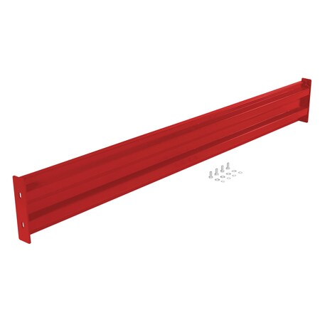 Vestil Bolt-On Style Guard Rail 10 Ft Red GR-F2R-BO-10-RD